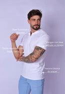 Camiseta Zíper Branca