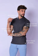 Camiseta com Zíper Chumbo