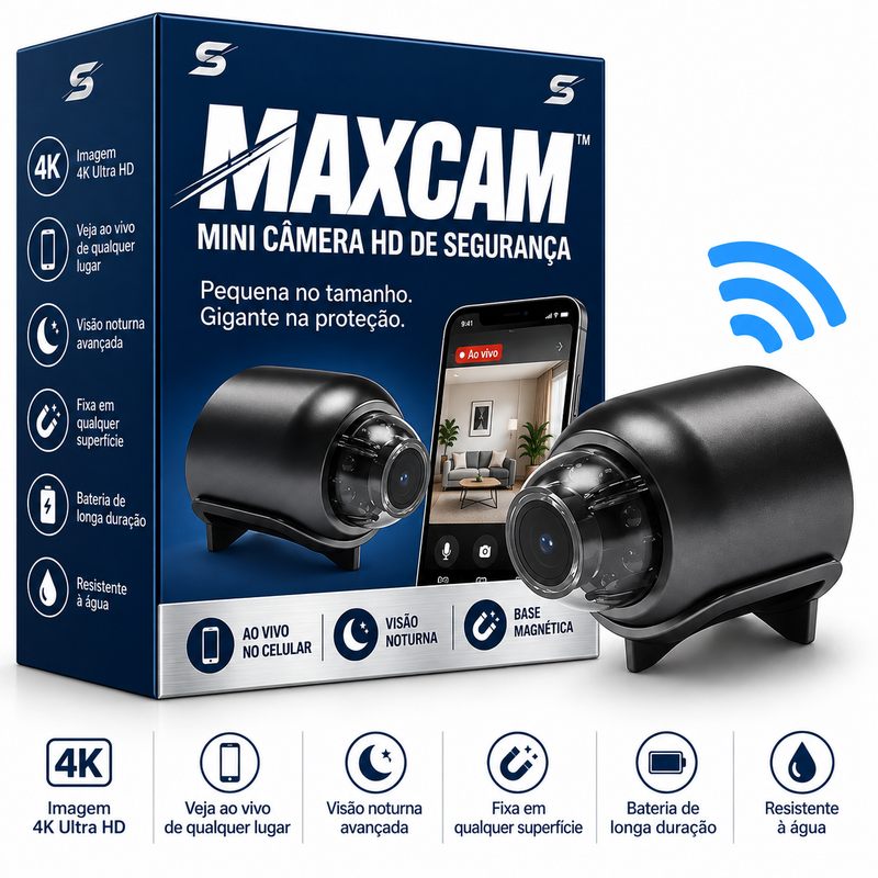 MaxCam™ — Mini Câmera HD