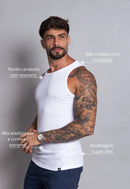 Camiseta Regata Americana Masculina Branca