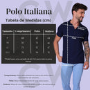 Camisa Polo Italiana Tricot Preta