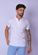 Camiseta Zíper Branca
