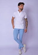 Camiseta Zíper Branca
