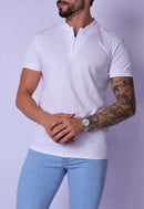 Camiseta Zíper Branca