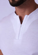 Camiseta Zíper Branca