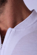 Camiseta Zíper Branca