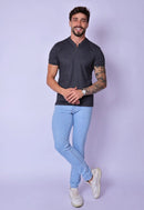 Camiseta com Zíper Chumbo