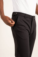 Calça de Alfaiataria Slim de Poliamida com Ajuste