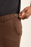 Calça de Alfaiataria Slim de Poliamida com Ajuste
