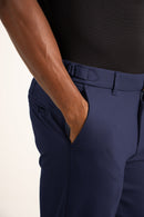 Calça de Alfaiataria Slim de Poliamida com Ajuste