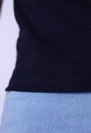 Camiseta com Zíper Azul Marinho