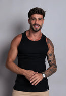 Camiseta Regata Americana Masculina Preta