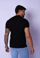 Camiseta com Zíper Preta