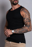 Camiseta Regata Americana Masculina Preta