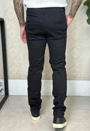 Calça Alfaiataria em Sarja com Elastano Preto