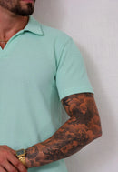 Camisa Polo Italiana Tricot Verde Claro