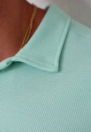 Camisa Polo Italiana Tricot Verde Claro