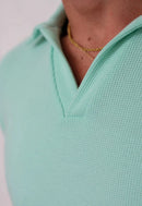 Camisa Polo Italiana Tricot Verde Claro
