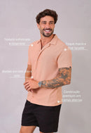 Camisa Masculina Tricot Bege
