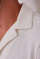 Camisa Masculina Tricot Touch Branca
