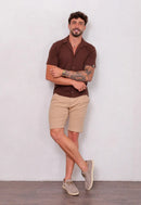 Camisa Masculina Tricot Touch Marrom
