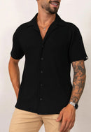 Camisa Masculina Tricot Touch Preta