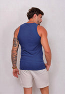 Camiseta Regata Americana Masculina Azul
