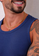 Camiseta Regata Americana Masculina Azul