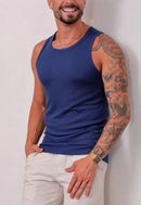 Camiseta Regata Americana Masculina Azul