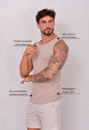 Camiseta Regata Americana Masculina Bege