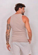 Camiseta Regata Americana Masculina Bege