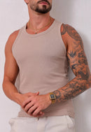 Camiseta Regata Americana Masculina Bege