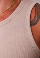 Camiseta Regata Americana Masculina Bege