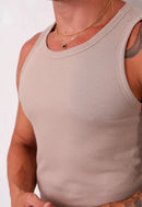 Camiseta Regata Americana Masculina Bege