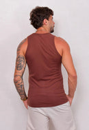 Camiseta Regata Americana Masculina Marrom
