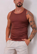 Camiseta Regata Americana Masculina Marrom