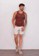 Camiseta Regata Americana Masculina Marrom