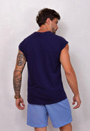 Camiseta Regata Tricot Azul Marinho