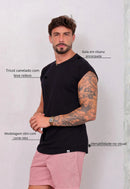 Camiseta Regata Tricot Preta