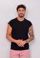 Camiseta Regata Tricot Preta