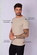 Camiseta Masculina Tricot Bege