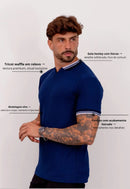 Camiseta Tricot Italiana Azul Marinho