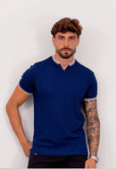 Camiseta Tricot Italiana Azul Marinho