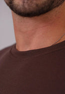 Camiseta Masculina Tricot Marrom Café