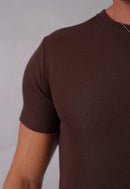 Camiseta Masculina Tricot Marrom Café