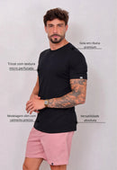Camiseta Masculina Tricot Ponto Fino Preta
