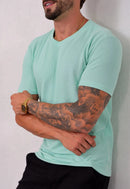 Camiseta Masculina Tricot Verde Claro