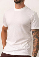 Camiseta Masculina Tricot Xadrez Branca