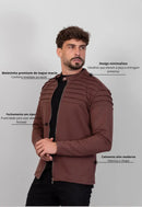 Jaqueta Masculina Moletinho Marrom