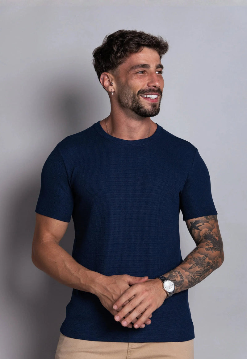 Camiseta Masculina Tricot Azul Marinho